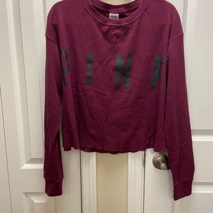 PINK Cropped Long Sleeve